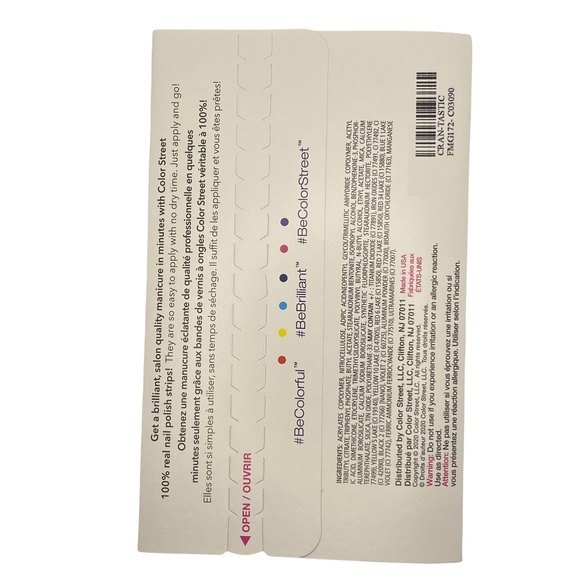 Cran-Tastic (retired) – New/Sealed Color Street Nail Polish Strips - Picture 3 of 3